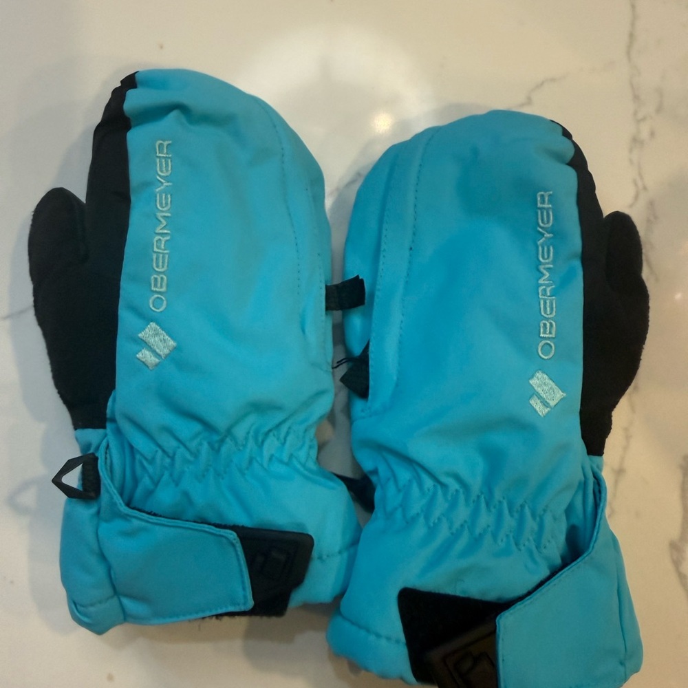 Obermeyer Kids' Aqua and Black Gloves